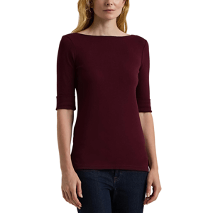 Lauren Ralph Lauren Cotton-Blend Boatneck Top